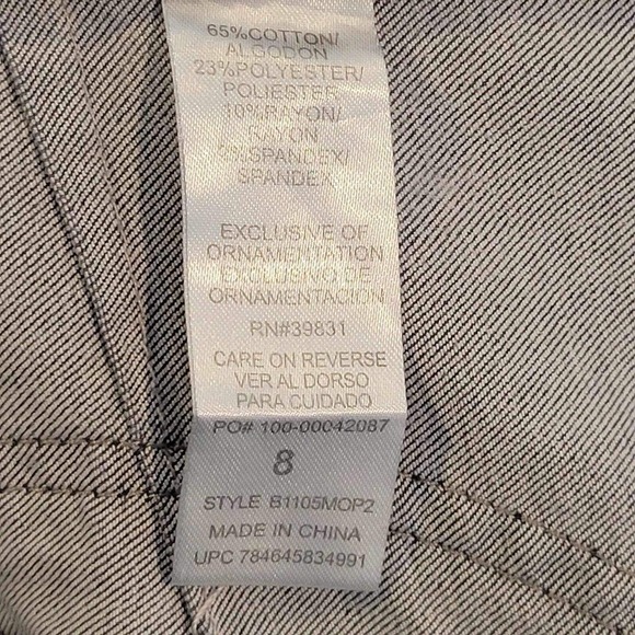 Democracy Jeans Skinny Ab Solution Flex Women's Size 8 Gray Mid Rise - Picture 9 of 11